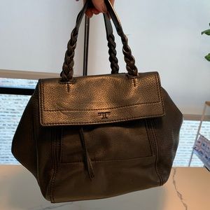 Tory Burch Black Half Moon Satchel